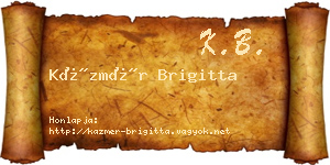 Kázmér Brigitta névjegykártya